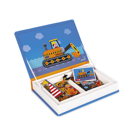 Magnetic book Bolidos | +3 años | Janod Educational Toys