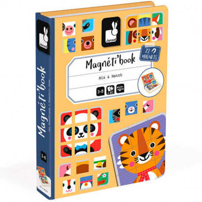 Magnetic book Mix and Match Animales | +3 años | Janod Educational Toys