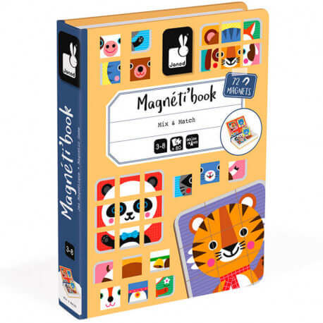 Magnetic book Mix and Match Animales | +3 años | Janod Educational Toys