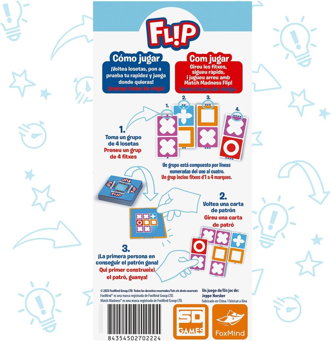 Match Madness Flip - Juego de mesa - SD GAMES - 1-2 jugadores - 7+ años - 15 min
