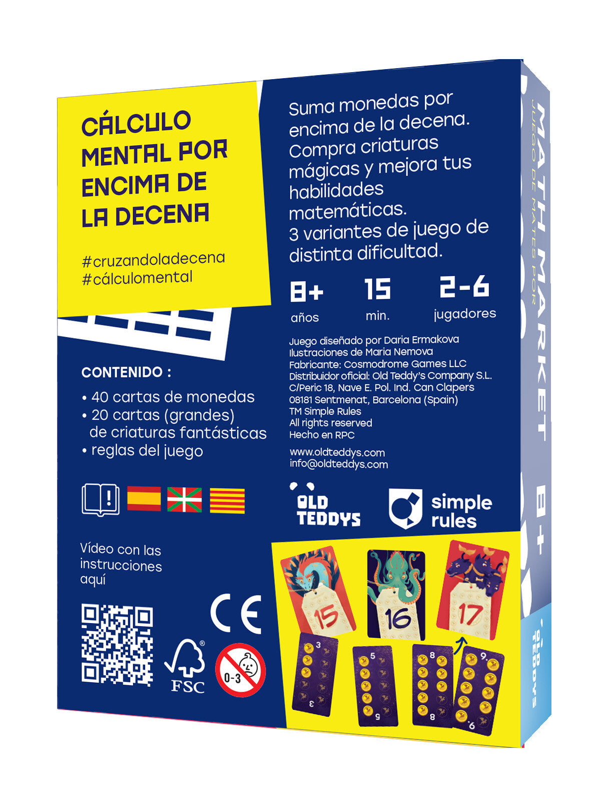 Math Market - Juego de mesa - Haba - 2-6 jugadores - 8+ años - 15 min