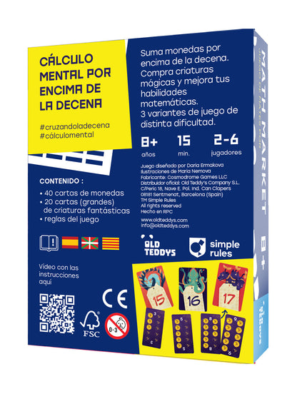 Math Market - Juego de mesa - Haba - 2-6 jugadores - 8+ años - 15 min