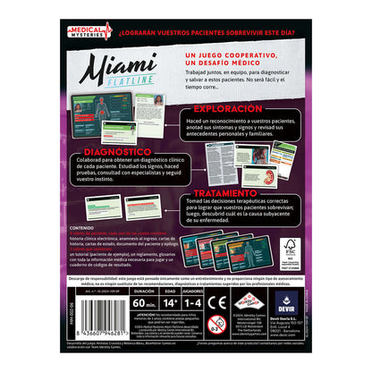 Medical Mysteries Miami - Juego de mesa - Devir - Desde 14 años - 1 a 4 jugadores