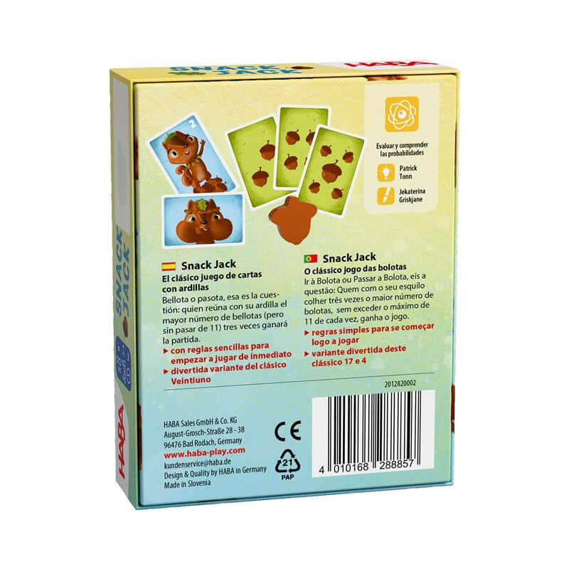 Merienda de Bellotas Snack Jack - Juego de mesa - Haba - Desde 6 años - 2 a 4 jugadores