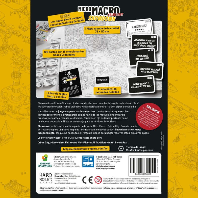 Micro Macro SHOWDOWN juego de detectives de SD Games - envío 24