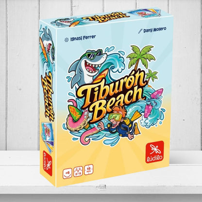 Tiburon Beach - Juego de cartas de tentar a la suerte - Lúdilo - 6+ años - 2 a 5 jugadores