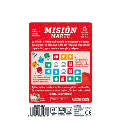 Misión Marte - Juego de mesa - Brain Picnic - Desde 8 años Board Games