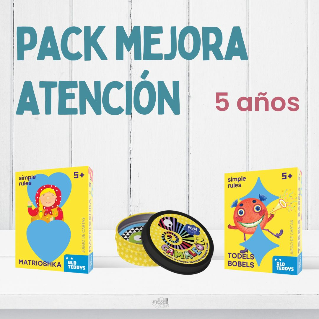 Pack Atención en Acción – Juegos rápidos para entrenar atención y foco (5+ años)