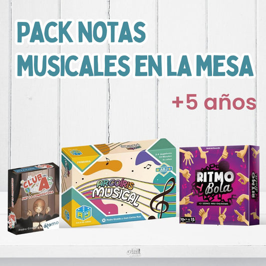 Pack "Notas musicales en la mesa" Desde los 5 años