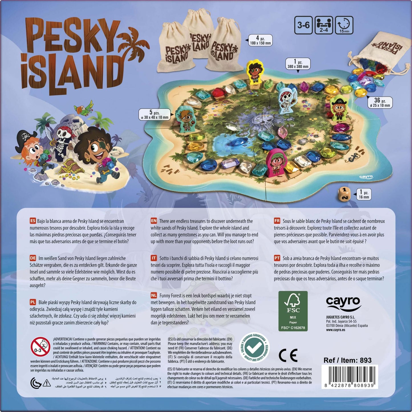 PESKY ISLAND - Juego de mesa - Cayro - Desde 3 años