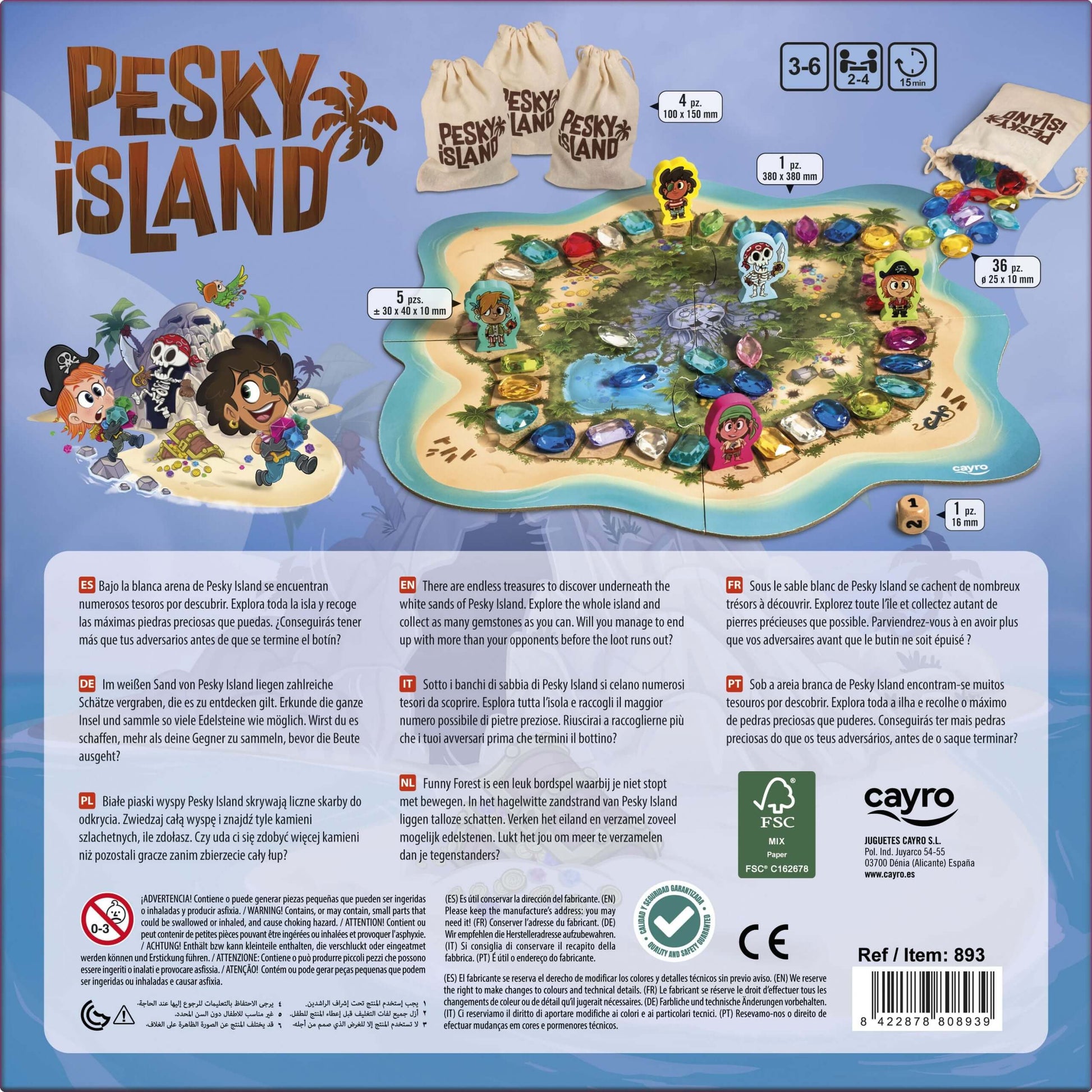 PESKY ISLAND - Juego de mesa - Cayro - Desde 3 años