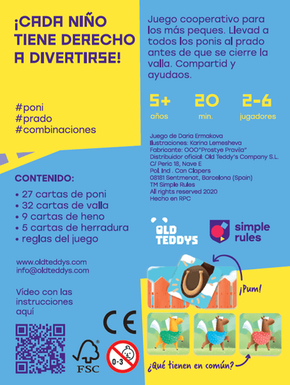 Pony Run - Old Teddys - Desde 6 años - De 2 a 6 jugadores