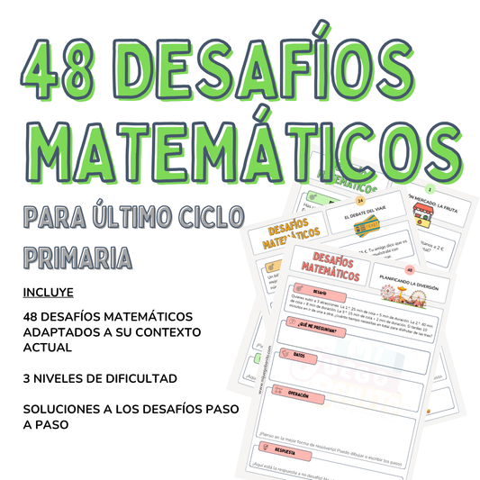 48 desafíos matemáticos para último ciclo Primaria | Mi Juego Bonito