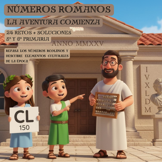 24 desafíos Numeros Romanos y cultura Época Romana para 5° y 6° Primaria | Mi Juego Bonito
