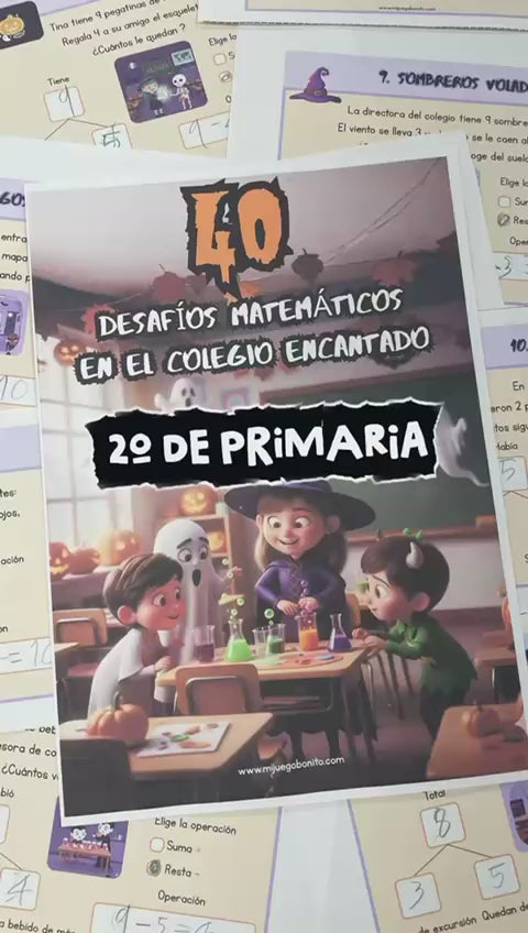 Desafíos Matemáticos de Halloween 2.º Primaria | Mi Juego Bonito