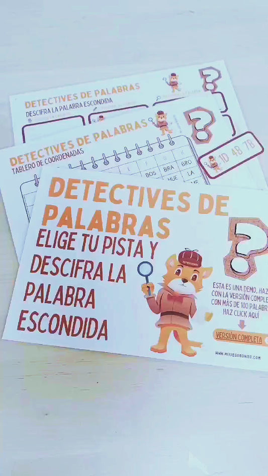 Detectives de palabras | Lengua en primer ciclo de primaria  | Mi Juego Bonito