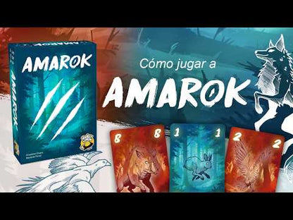 Amarok - Juego de cartas de intuición, lógica y faroleo  - 3-6 jugadores - +8 años - Rocket Lemon
