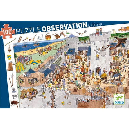 Puzzle Observación Castillo y poster - Djeco +5 años Jigsaw Puzzles