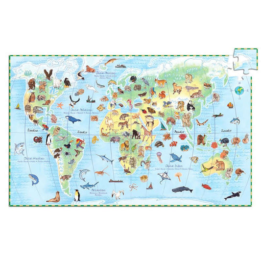 Puzzle Observación Animales del Mundo 100 piezas - Djeco +5 años Jigsaw Puzzles