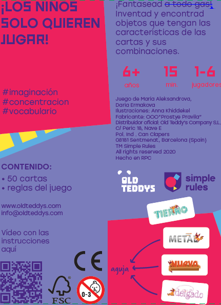 Quick Eye - Old Teddys - Juego de Cartas, Vocabulario y Riesgo - 1 a 6 Jugadores · 15 min · 6+ años