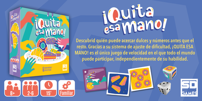 ¡Quita esa mano! - Juego de mesa - SD GAMES - 2-6 jugadores - 8+ años - 15 min