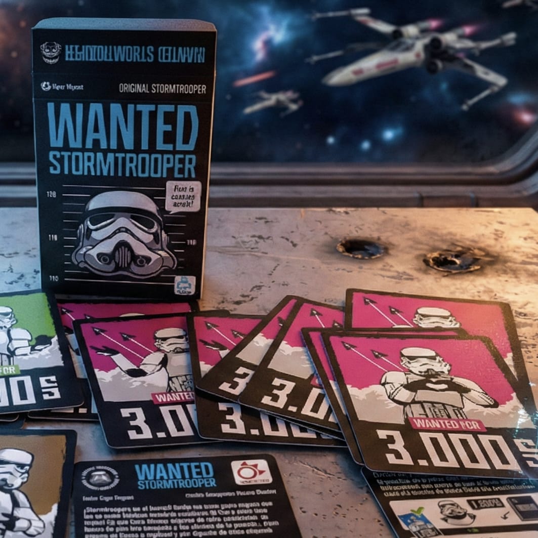 WANTED STORMTROOPER - Juego de cartas de predicción y “tienta la suerte” - Mercurio - 6+ años - De 2 a 5 jugadores