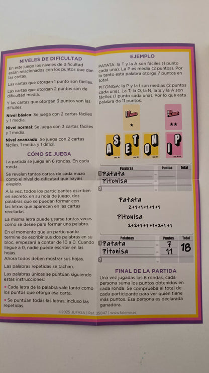 DOS PALABRAS - Falomir - Juego de Cartas, Palabras y risasn - 2 a 6 Jugadores · 15 min · 9+ años