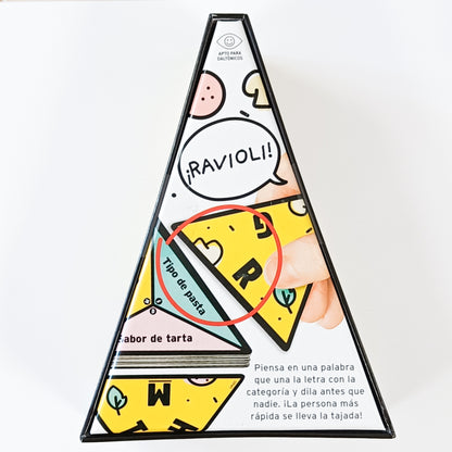 P de Pizza - Juego de mesa de palabras - Mercurio - Desde 8 años
