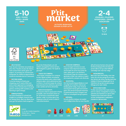 Petit Market - Juego de mesa - Djeco - 2-4 jugadores - 5+ años - 15 min
