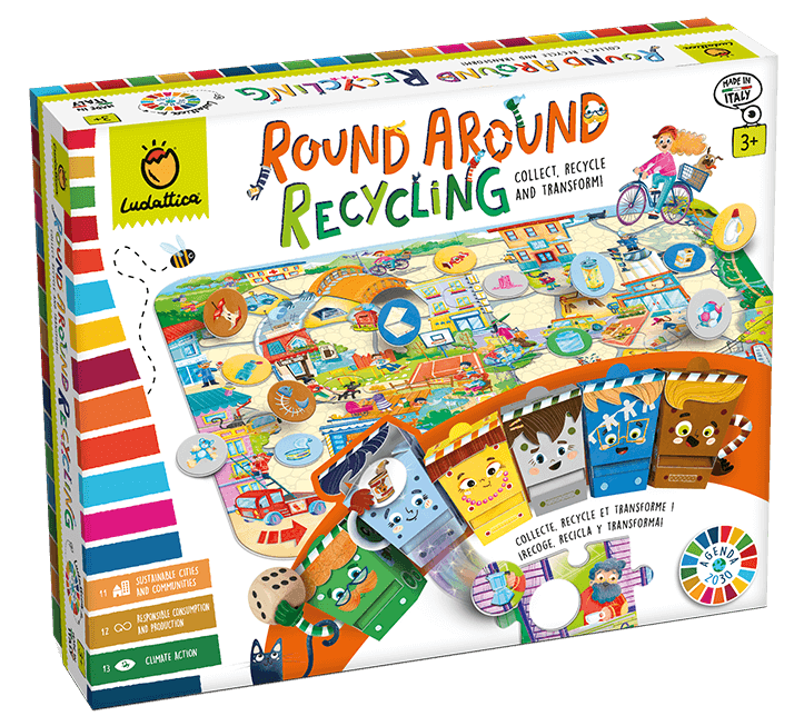 Round Around Recycling - Juego de mesa - Ludattica - Desde 3 años