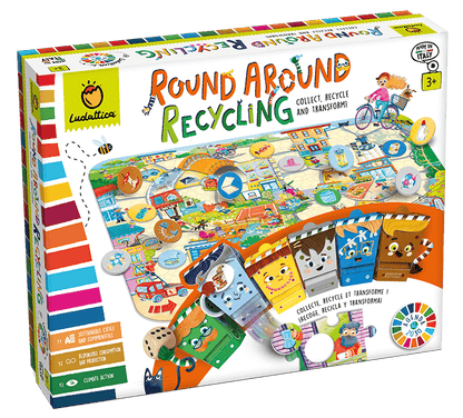 Round Around Recycling - Juego de mesa - Ludattica - Desde 3 años