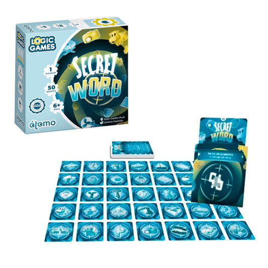 Secret Word – Átomo Games - Juego Deducción de palabras - 6+ años · 1+ jugador · 15-20 min