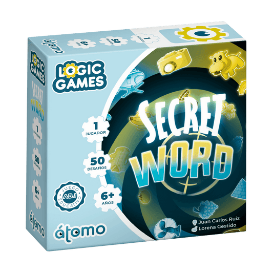 Secret Word – Átomo Games - Juego Deducción de palabras - 6+ años · 1+ jugador · 15-20 min