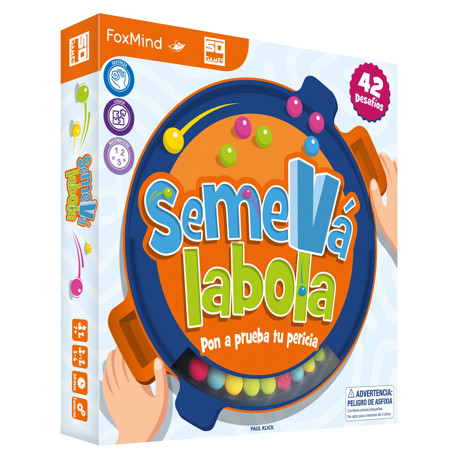 SemeVá Labola – Sd Games - Juego de habilidad y lógica - 7+ años · 1-4 jugadores · 20 min ( Se me va la bola )