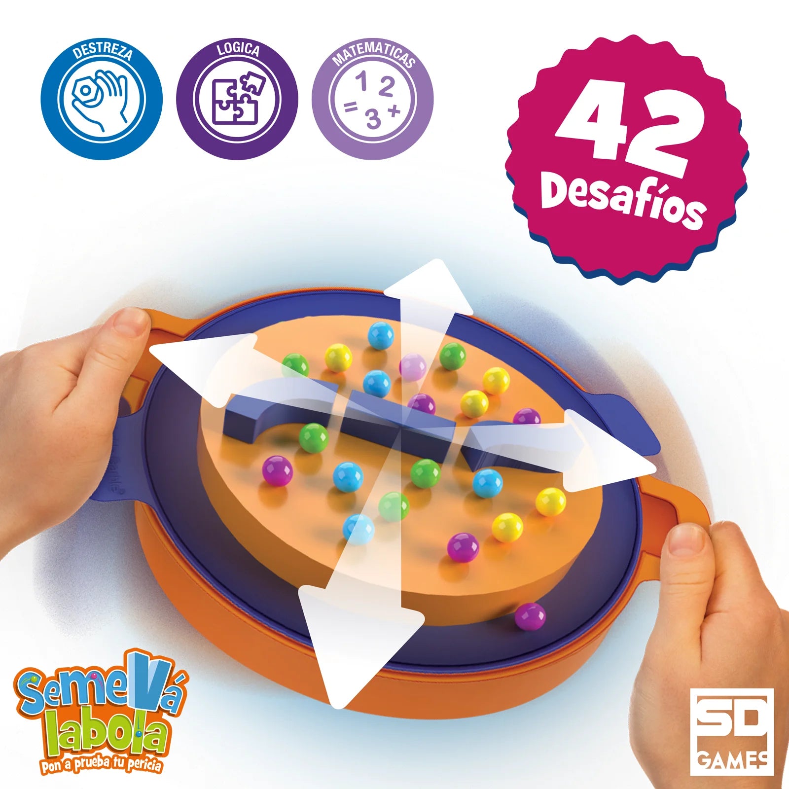 SemeVá Labola – Sd Games - Juego de habilidad y lógica - 7+ años · 1-4 jugadores · 20 min ( Se me va la bola )