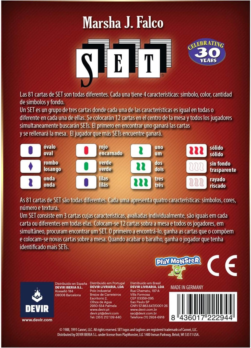 SET - Juego de mesa - Devir - Desde 6 años