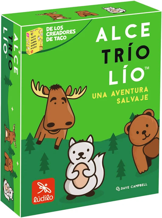 Alce, Trío, Lío - Juego de cartas de velocidad, caos y reflejos - Lúdilo - 7+ años - 3 a 6 jugadores