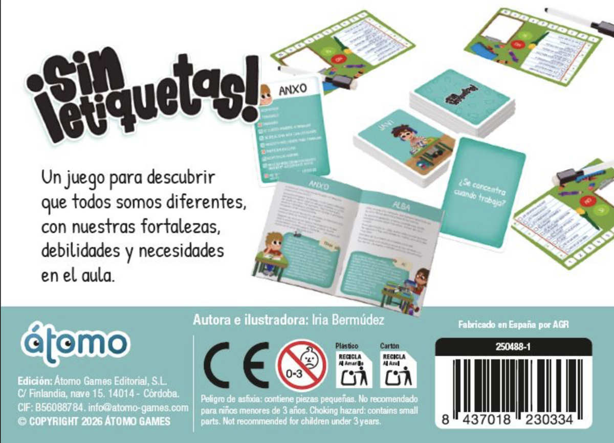 Sin Etiquetas - Juego de mesa - Atomo - 2-4 jugadores - 6+ años - 20 min