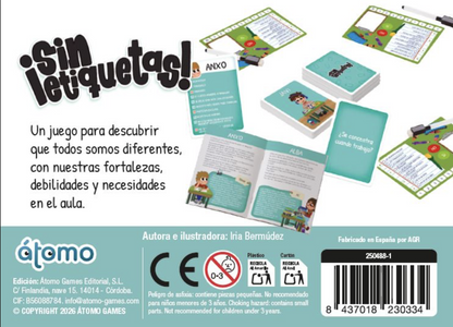 Sin Etiquetas - Juego de mesa - Atomo - 2-4 jugadores - 6+ años - 20 min