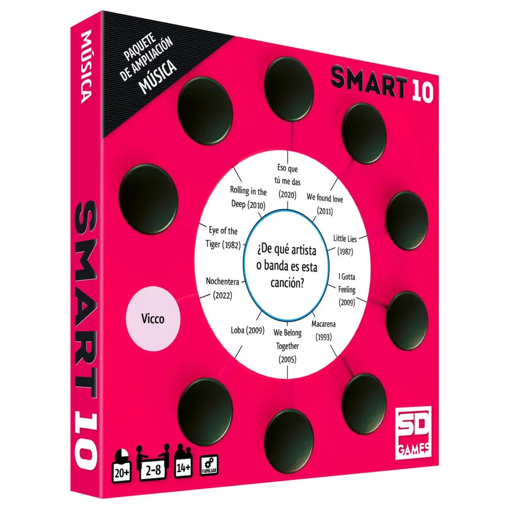 Smart 10 Música Ampliación - Juego de mesa - SD GAMES - Desde 9 o más años