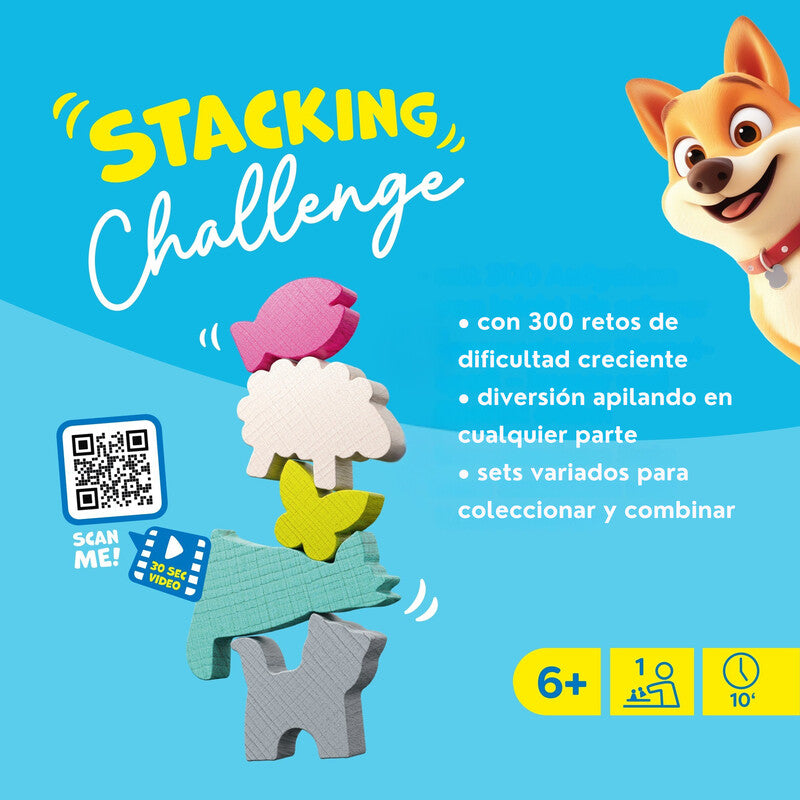 Stacking Challenge Animales - Juego de mesa - Haba - 1 jugador - 6+ años - 10 min
