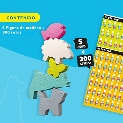 Stacking Challenge Animales - Juego de mesa - Haba - 1 jugador - 6+ años - 10 min