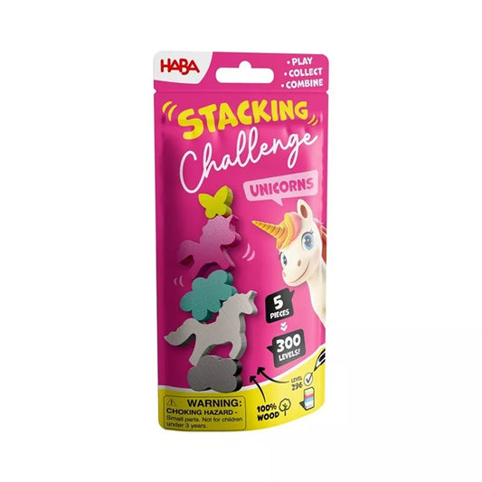 Stacking Challenge Unicorns - Juego de mesa - Haba - 1 jugador - 6+ años - 10 min