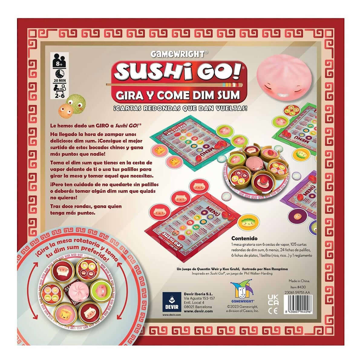 Sushi Go Gira y Come Dim Sum - Juego de mesa - Devir - Desde 8 años Board Games