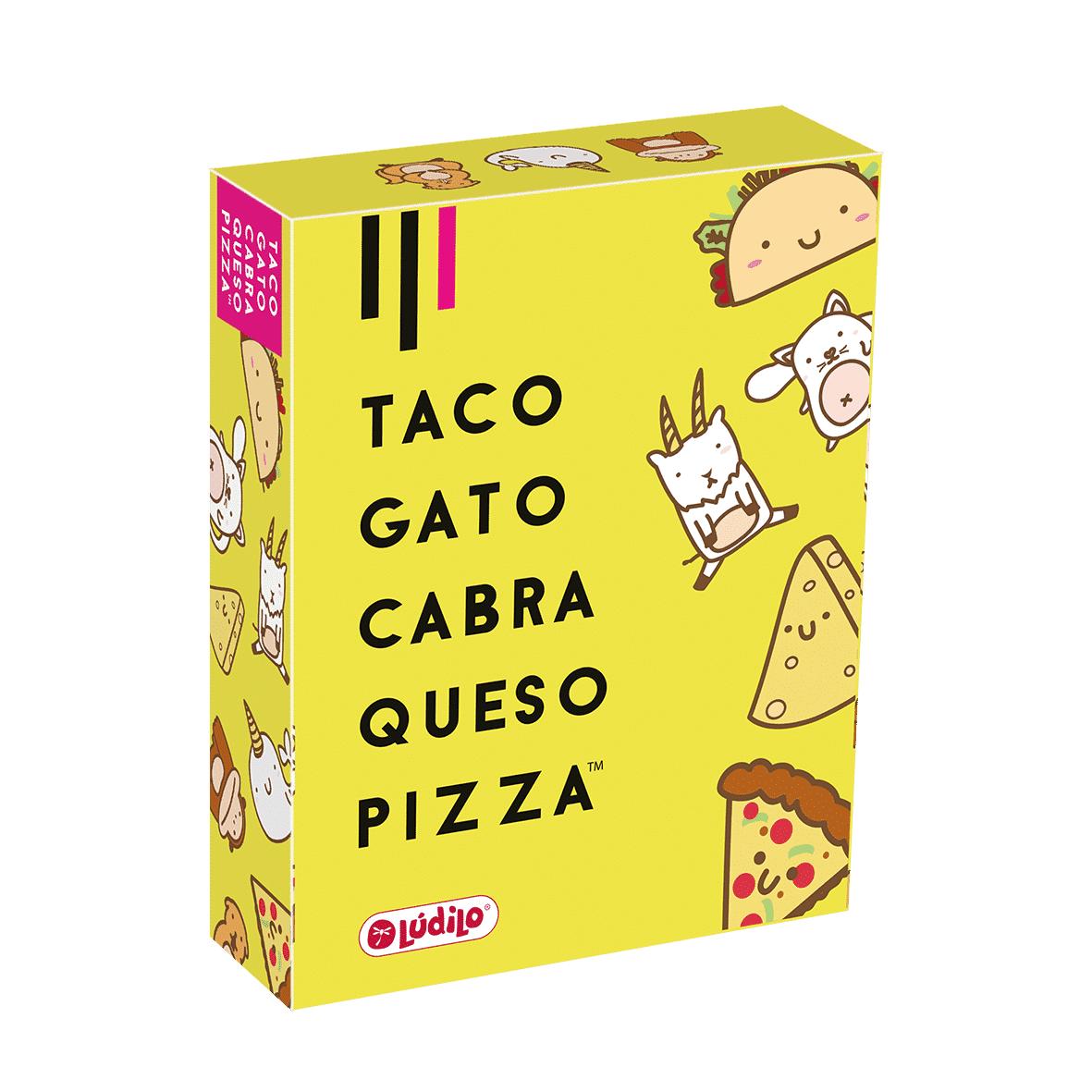Taco Gato Cabra Queso Pizza – Cartas, reflejos y muchas risas (8+ años · 3-8 jugadores · 10-15 min) · Lúdilo