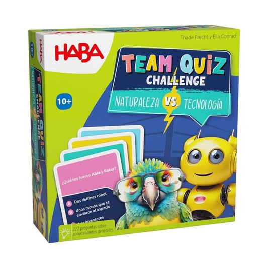 Team Quiz Challenge – Naturaleza vs. Tecnología - Juego de mesa - Haba - Desde 9 o más años