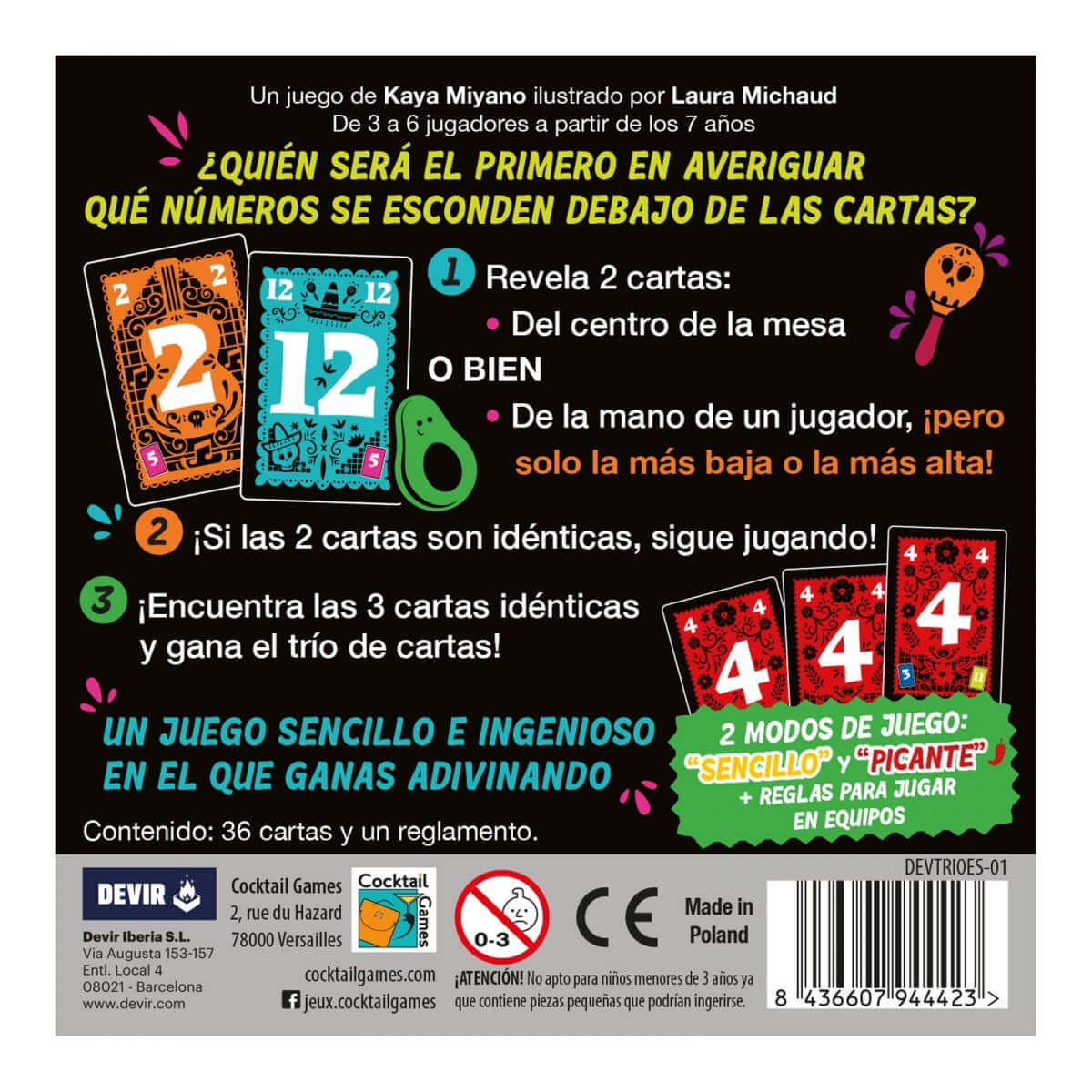 Trio - Juego de mesa - Devir - Desde 7 años