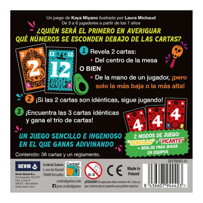 Trio - Juego de mesa - Devir - Desde 7 años