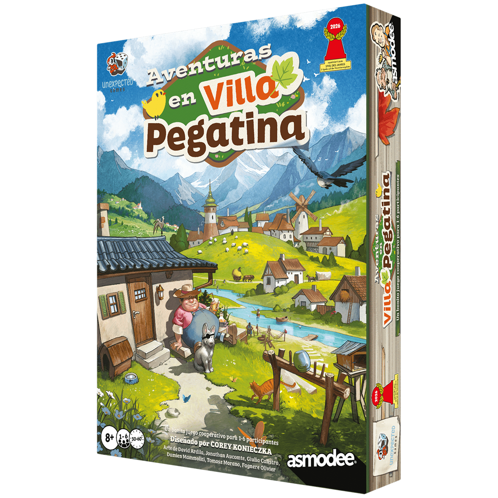 Aventuras en Villa Pegatina - Juego de mesa - Asmodee - 1-6 jugadores - 8+ años - 30-45 min