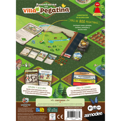 Aventuras en Villa Pegatina - Juego de mesa - Asmodee - 1-6 jugadores - 8+ años - 30-45 min